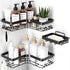 Sakugi Corner Shower Caddy - 3-Pack Shower Organizer with Soap Holder &