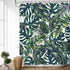 LIVILAN Green Plant Shower Curtain - Botanical Leaf Pattern, 72X72 inches with 12 Hooks