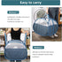 Durable Collapsible Laundry Basket, 90L Foldable Hampers with Handles for Bedroom, Bathroom, Travel, Blue