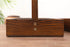 Wood Entryway Tabletop Key Holder Rack, Rustic Burnt Decorative Organizer with Storage Tray and Brass Tone Hooks