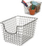 Spectrum Wire Basket for Organizing (Small, Industrial Gray) - Sturdy Storage for Kitchen, Closet, Bathroom
