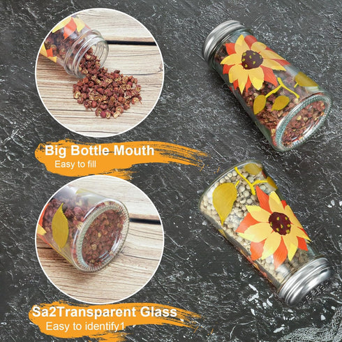 Grant Howard 39013 Hand Painted Tapered Salt and Pepper Shaker Set, Sunflowers, Yellow