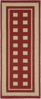 Garland Rug Manorville Indoor/Outdoor Area Rug, 2-Foot by 5-Foot, Chili/Tan