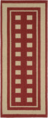 Garland Rug Manorville Indoor/Outdoor Area Rug, 2-Foot by 5-Foot, Chili/Tan