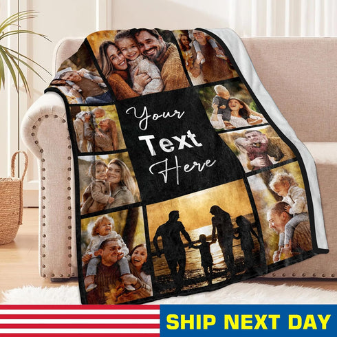 60" 80" Yofair Mothers Day Birthday Gifts for Mom Custom Blanket with Picture Personalized Mother's Day Blankets Gifts