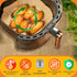 8-Inch Round Air Fryer Paper Liners for Easy Cleanup - Non-Stick, Heat-Resistant, and Perfect Fit for Hassle-Free Cooking | Bleach-Free Parchment| (8 in/20cm 125pcs) by URBANAIR