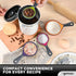 Collapsible Measuring Cups and Nesting Spoons, Adjustable Silicone for Cooking, Space-Saving - 2 Sets