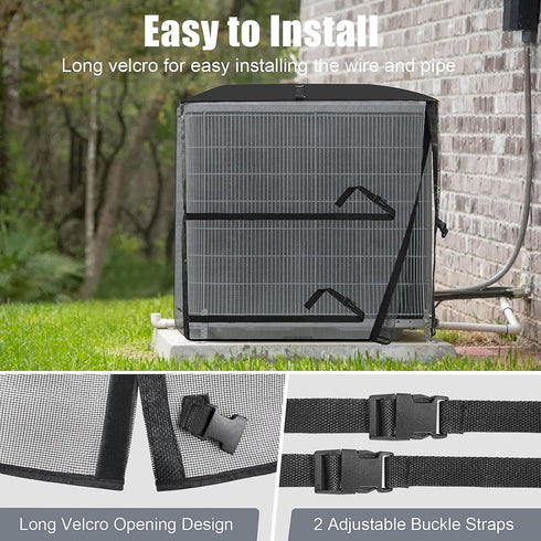 Air Conditioner Covers for Outside, Breathable Full Mesh, Waterproof Top, 32"W x 32"D x 36"H