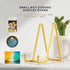 Plate Stands for Display, 6 Inch Metal Square Wire Plate Holder, Picture Frame Stand Holder, Gold, 2 Pack