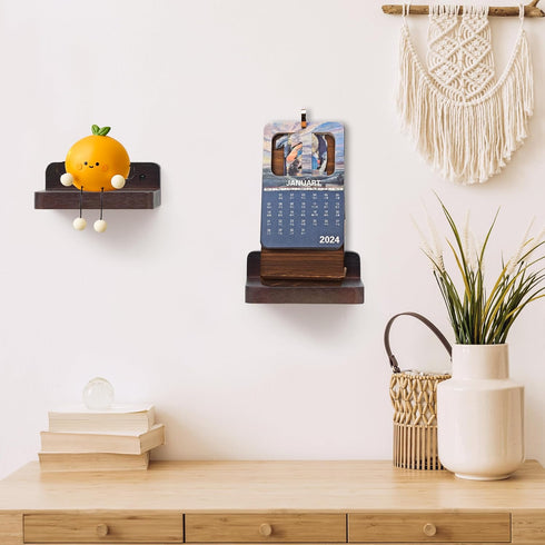 4x4 Inch (4, Small Floating Shelf, Display Ledges for Wall,Mini Shelves,Rustic Wood Shelf for Bedroom Living Room