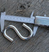 WALLNITURE Heavy-Duty Small S Shaped Utility Hooks, Chrome Finish, Pack of 2