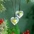 2PCS 50mm H&D HYALINE & DORA Suncatcher Crystal Heart Prisms Hanging for Windows,AB Color Heart Shape Prisms Rainbow