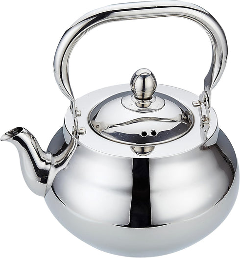 SANQIAHOME Stainless Steel Teapot with Removable Infuser, 71 oz (2000ml) Thickened Stovetop Tea Maker