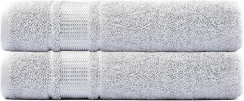 2 100% 28 55 Melissa Linen, Piece, Silver Light Grey Bath Towels, Turkish Cotton Bath Towels for Bathroom, Absorbent