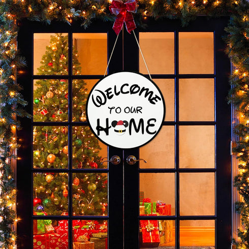 19Pcs Cute Mouse Interchangeable Seasonal Welcome Door Sign - Front Door Decor for Farmhouse