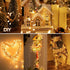 2Pcs 10Ft 200LED Fairy Lights Plug in, Copper Wire Firecracker Firefly Lights Waterproof Cluster String Lights