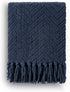 BATTILO HOME Navy Blue Throw Blanket - Knitted 50'' x 60'' Super Soft Warm Navy Throws for Couch
