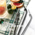 Homestia 10.5'' Stainless Steel Straw Set - 4 Food Grade Reusable Metal Drinking Straws with Cleaning Brush