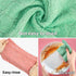 17PCS MAQIHAN Coral Velvet Dish Towels - Super Absorbent Kitchen Towels Microfiber Washcloths Cleaning Rags, Washable