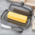 Countertop Zulay Butter Dish With Lid For - Porcelain Gray, Ceramic Butter Dish with Knob Handle Great for Cooking