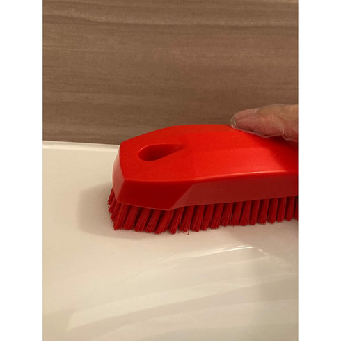35874 Brush,Scrub,Medium,7",PP/PBT,Red Vikan