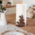 Polytree Countertop Farm Animals (Cow, Pig and Rooster) Paper Towel Holder Stand with Decoration, Hand-Carved Wood