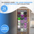 Premium Hat Rack Organizer for Wall or Door, 24 Clear Deep Pockets for Caps, Hooks Included
