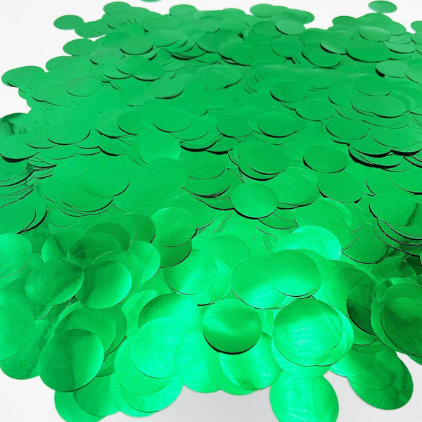 Green Confetti 5000 Pieces 1 Inch Glitter Dots for Wedding Baby Shower Birthday Party Table Decorations (1.76 OZ)