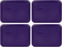 Pyrex 7210-PC 3 Cup Plastic Food Storage Lid, Purple - Made in USA, 4 Pack