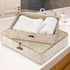 Hipiwe Set 2 of Flat Woven Wicker Storage Bins with Lid Natural Seagrass Basket Boxes Multipurpose Home Organizer Bins