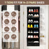 7 Closet 6 Tier Over The Door Shoe Organizer, Hanging Shoe Rack for with Dustproof Mesh Curtain & Side Pockets, Behind