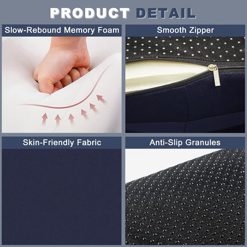 Comforshare Home Memory Foam Ergonomic Wedge Pillow, Prone Pillow for Sleeping, Reading Pillow for Bed, Ergonomic