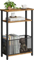 MMEOLUOOK Narrow Side Table with Storage Basket Skinny End Tables for Smalls Spaces