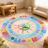 5ft ABC Round Kids Rug for Playroom, Alphabet Small Classroom Rug, Educational Kids Play Mat With Number Shape Animal