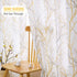 FMFUNCTEX Linen Semi Sheer Curtains - Yellow White 45 Inches Long for Bedroom, Grey Tree Branch Print