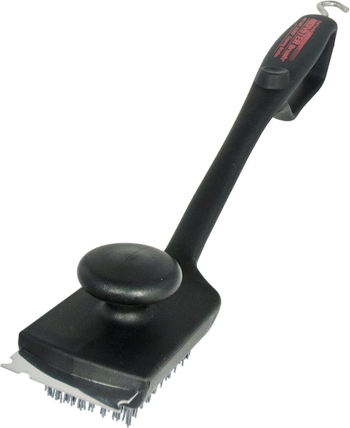 Charcoal Companion Dual Handle Monster Barbecue Grill Brush & Grill Scraper with