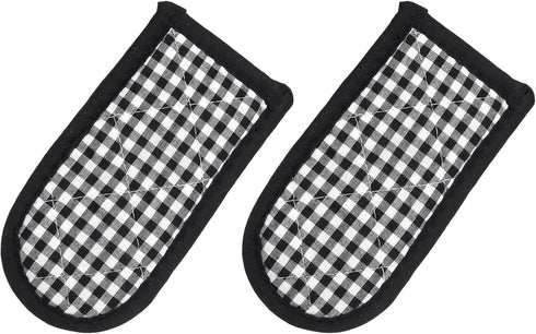 uxcell 2Pcs Pot Handle Covers, Heat Resistant Sleeve for Iron Skillet, Kitchen Baking Cooking Supplies, Black White