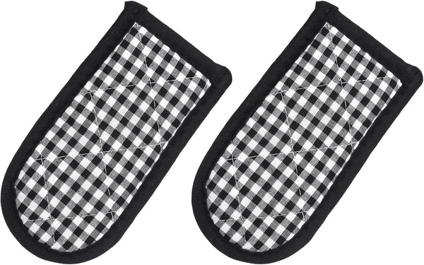 uxcell 2Pcs Pot Handle Covers, Heat Resistant Sleeve for Iron Skillet, Kitchen Baking Cooking Supplies, Black White