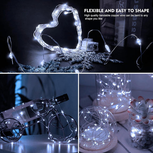 6 Pack 7 20 3 AIKEI LED Fairy Lights Battery Operated, Mini String Lights Waterproof Feet Led Firefly Starry Lamps
