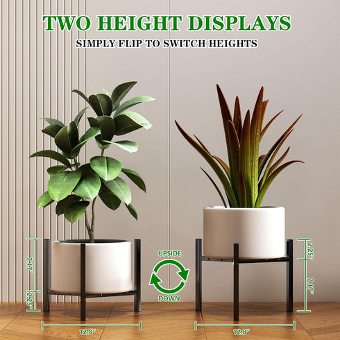 AMOOSON 8 9 10 11 12 inch Plant Stand Indoor Adjustable, Metal Modern Plant Stand, Heavy Duty Stable Plant Pot Flower