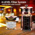 French Press Coffee Maker, 304 Stainless Steel, 4 Filters, Borosilicate Glass, BPA-Free, 21 Ounce