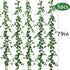mizii 5 Pack 395" Artificial Vines Ivy Garland, Fake Vine with Realistic Silk Green Leaves for Indoor Outdoor Home Decor