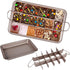 Brownie Pans with Dividers, Non-Stick Baking Tray with 18 Pre-Cut Molds, 12 x 8 Inches