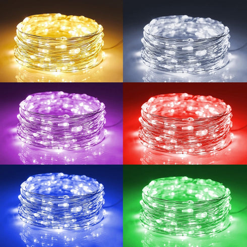 12 Pack 7 20 WATERGLIDE Fairy Lights Battery Operated (Included), ft LED Mini String Lights, Waterproof Silver Wire