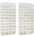 1-Pack Hanging Jewelry Organizer, 80-Pocket Dual-sided Storage for Earring, Necklace, Bracelet, Ring, White
