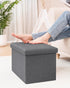 16.5"x12.6"x12.6" B FSOBEIIALEO Folding Storage Ottoman Cube Linen Ottomans for Living Room, Bedroom, Home Office, Dorm