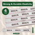 ECOHomes Bed Sheet Organizer and Storage - Cream Elastic Bedding Band Labels for Linen Closet (Queen 4PCs Pack)
