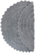 DII Crochet Collection Reversible Bath Mat, Round, 27.5" Diameter, Gray