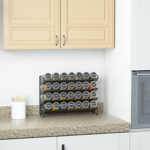 28 386 Set Countertop, 28 13.4" 10.8" SpaceAid Spice Rack Organizer with Spice Jars, Spice Labels, Chalk Marker