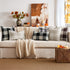 MIULEE Pack of 2 Farmhouse Buffalo Check Plaids Polyester Linen Soft Decorative Square Throw Pillow Covers - 18x18 Inch